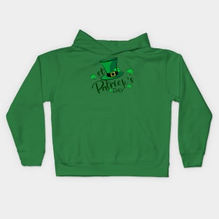 The mascot design for St. Patrick's Day hat Kids Hoodie